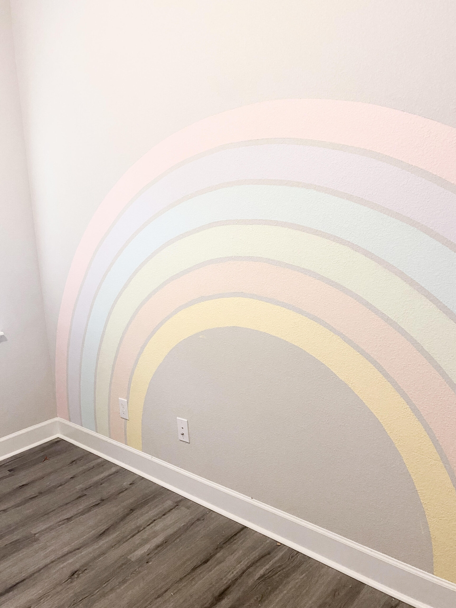 Rainbow Wall Painting: DIY Rainbow Wall Mural On a Budget! - Small ...