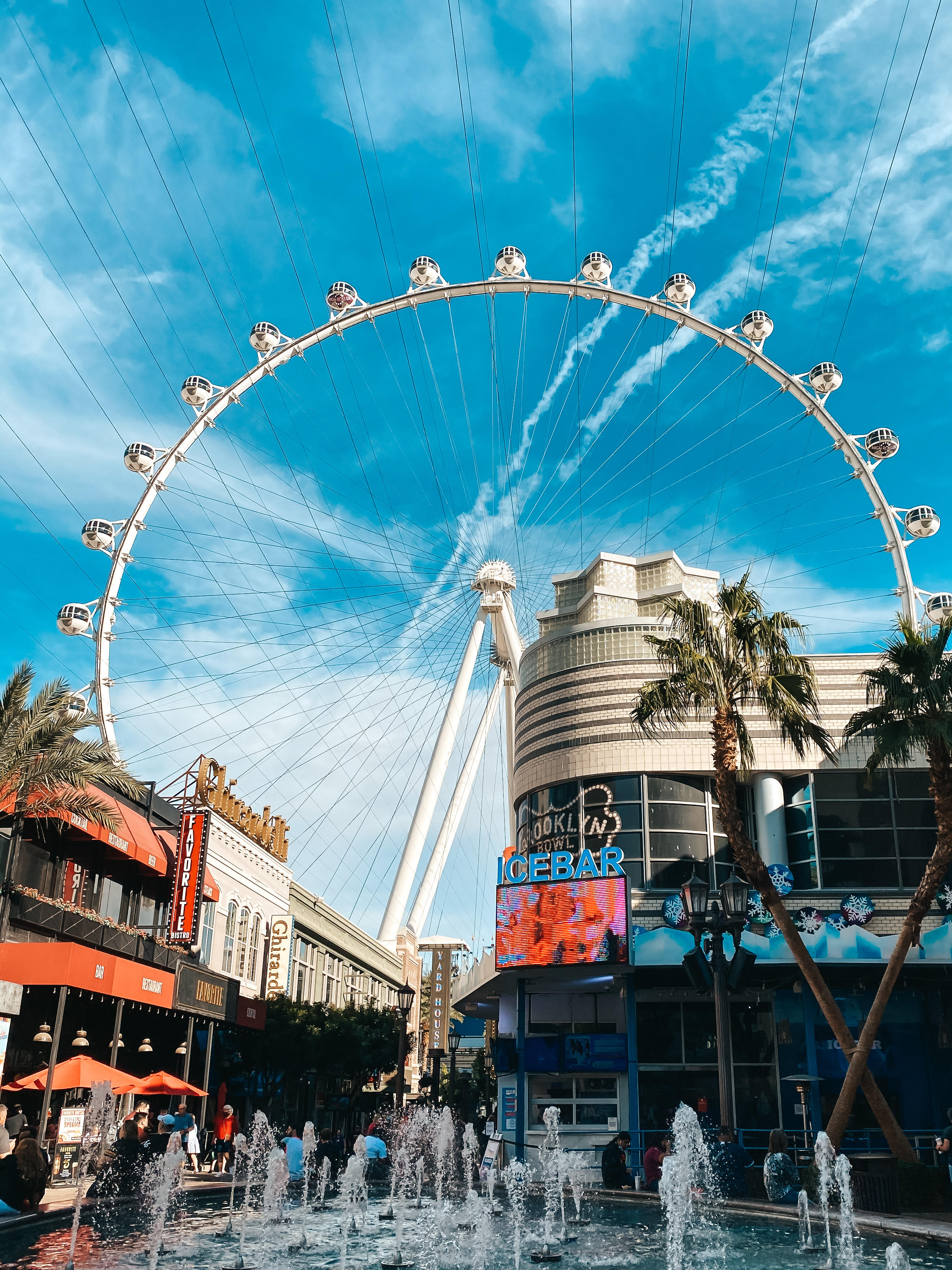 If you are looking for things to do with kids in Las Vegas, the LINQ and the LINQ Promenade is a fun place with tons of entertainment. This little street is lined with candy shops, Immersive experiences, shopping and TONS of restaurants 