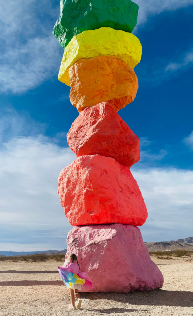 Seven Magic Mountains just outside of the Vegas Strip is a unique thing to do in Las Vegas besides gamble, you get a little art lesson!