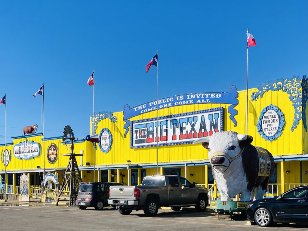 The Big Texan Ranch Steakhouse is a must thing to do in Amarillo Texas. How can you visit Amarillo TX without coming to this colorful, world famous steakhouse? It was really good, too! 