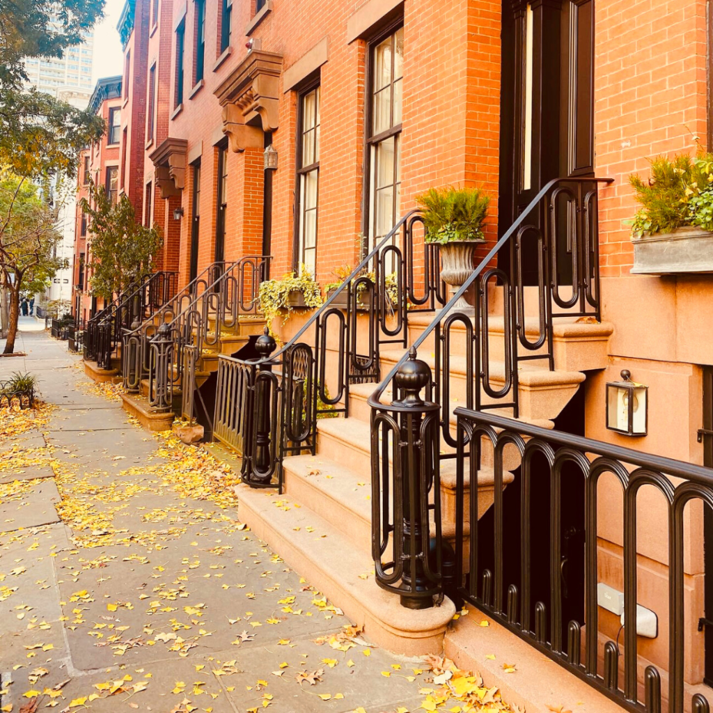 One of the things to do in fall in NYC is stroll the beautiful neighborhoods. 