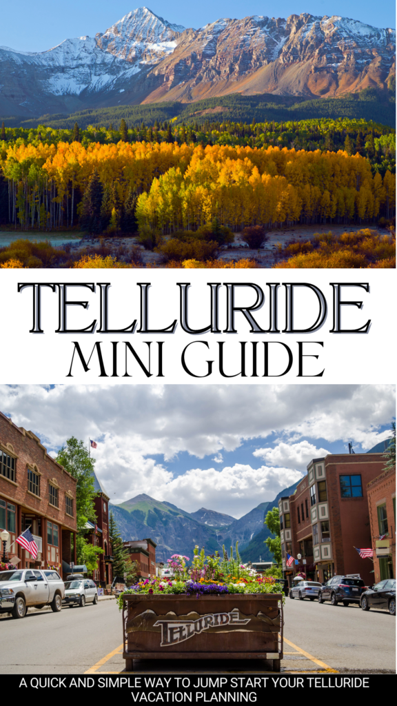 Telluride Travel Guide. Pinterest Pin 