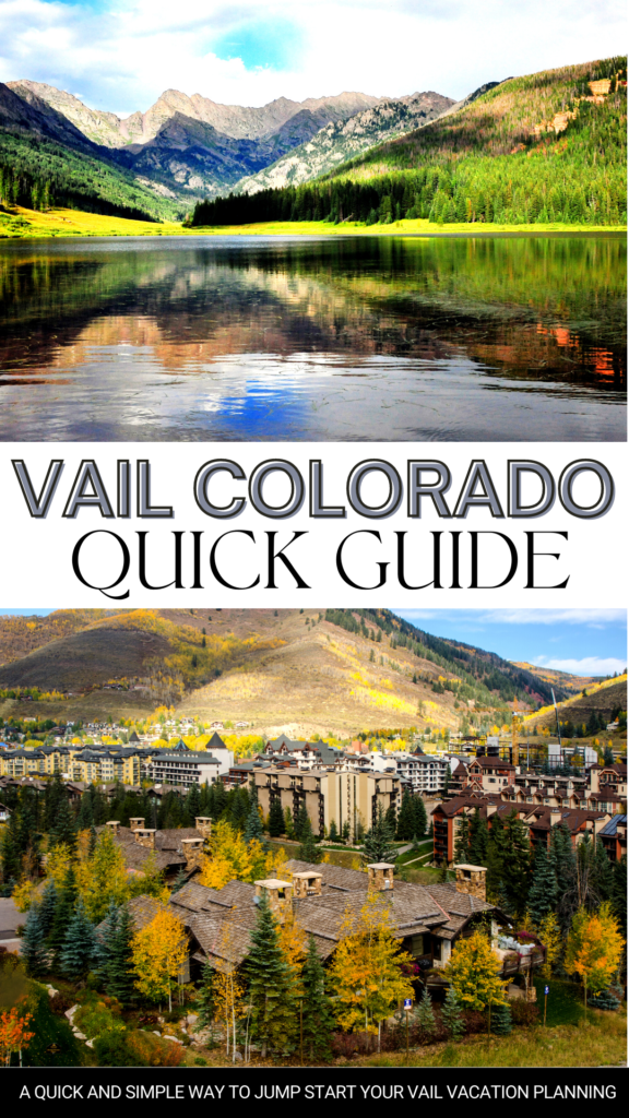 Vail in the summer. Pinterest Pin 