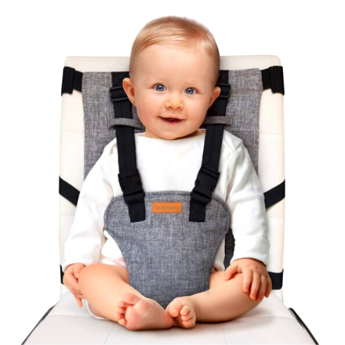 Essentials for travelling with a baby-portable booster and high chair 