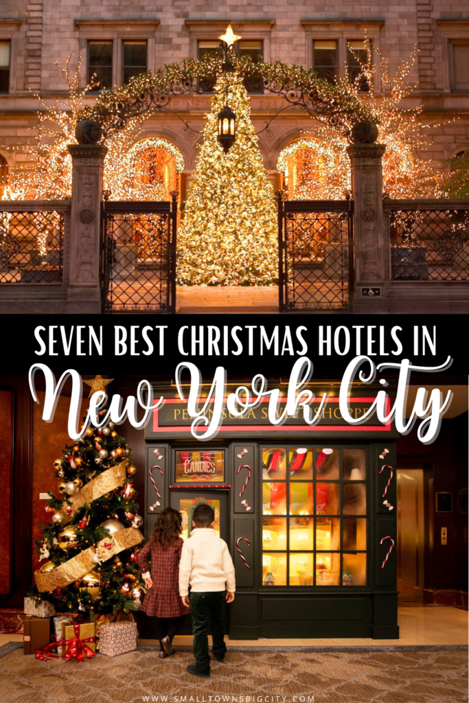 Best Christmas Hotels in NYC; Pinterest Pin