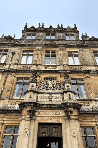 Highclere Castle facade at entrance