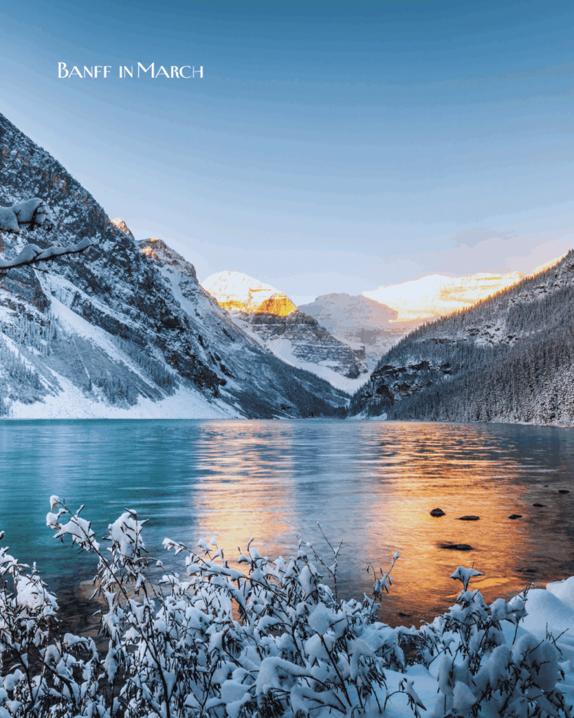 Lake Louise In Banff National Park. Banff in March